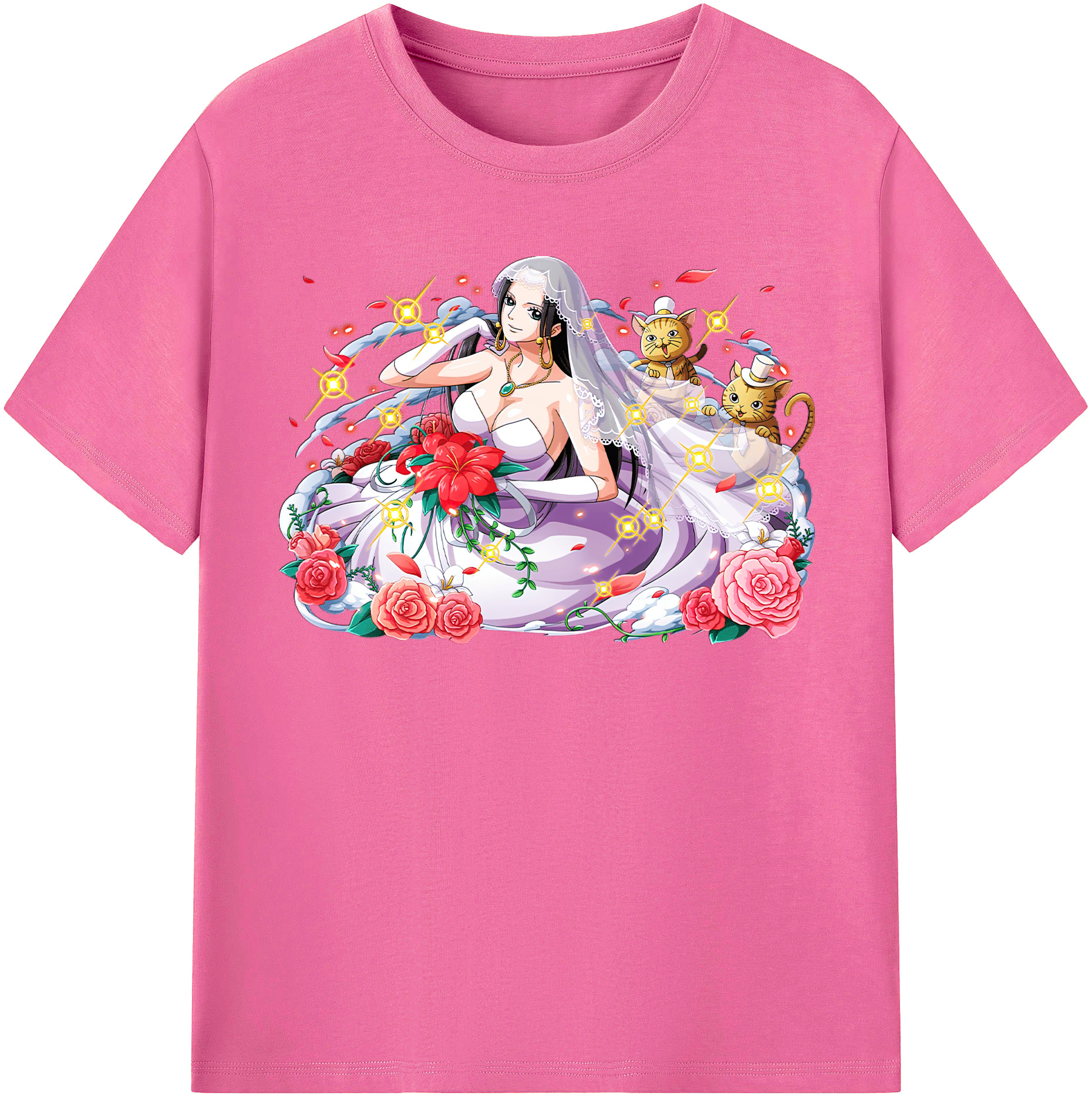 ワンピース ボア・ハンコック ONE PIECE Boa·Hancock レディースカジュアルプリントTシャツ（綿100％）